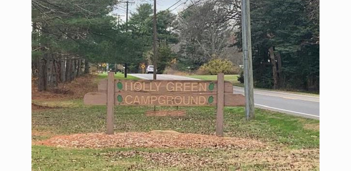 Holly Green Campground Sign