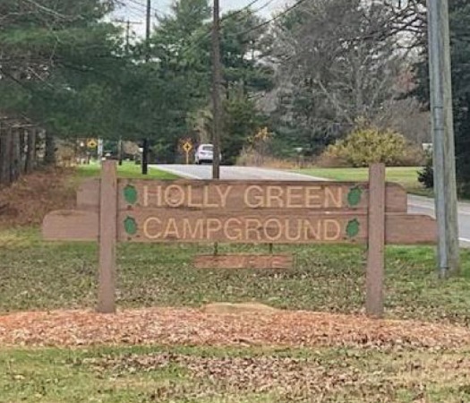 Holly Green Campground Sign