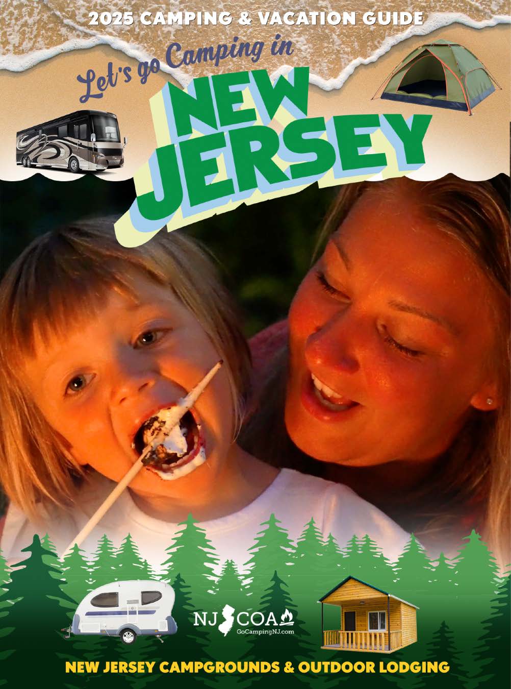 Order the 2025 NJ Campground & Outdoor Lodging Vacation Guide