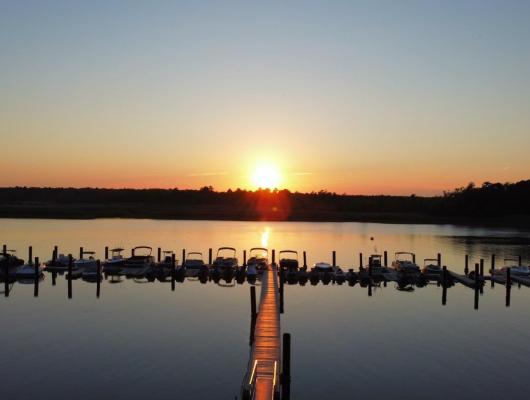 River Beach RV Resort Marina Sunset